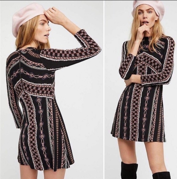 Free People - Stella Printed Mini Dress - Picture 13 of 13
